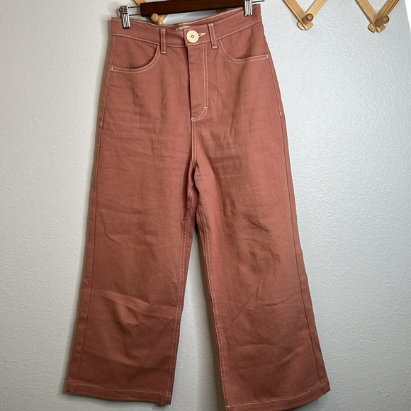 Whimsy & Row Flora Wide Leg Pant in Terracotta Pink - Picture 10 of 13